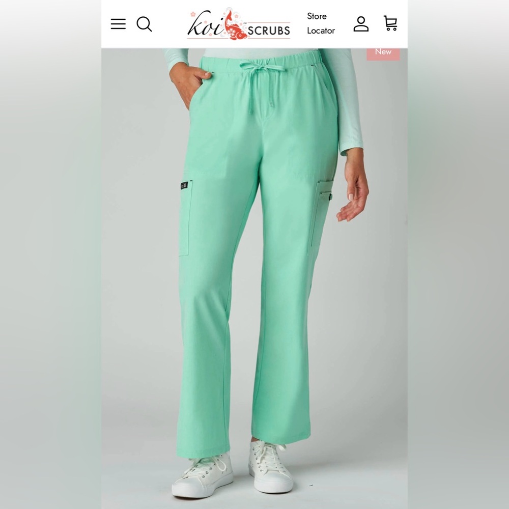 NWT Koi Holly 8 pocket stretch Cargo pants (S) in Heather Jelly Mint